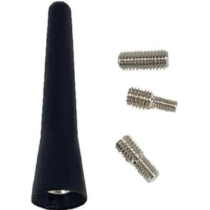 Audio- & videoantennes voor auto 1 set sterke radio dakmontage FM AM DAB zwart 6,5 cm lengte auto universeel met schroeven autoantenne mini kort Auto-antenne