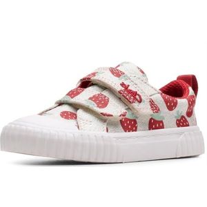 Clarks Foxing Fraise T Meisjes Baby Canvas Schoenen, Zilveren Stof, 4 UK Child