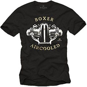 MAKAYA Motor T-Shirt Voor Mannen - R100 Boxer Motor - Geschenken Voor Motorrijders Bmw Biker Zwart XXL