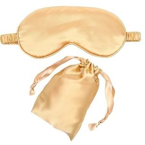 Zijde slaapmasker, Zijden slaapmaskers for de ogen 1 STUKS Imitatiezijde slaapmasker met gewatteerde oogbescherming(Gold)