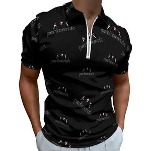 Graphics Voor Parkour Half Zip-up Polo Shirts Voor Mannen Slim Fit Korte Mouw T-shirt Sneldrogende Golf Tops Tees 3XL