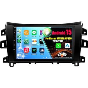 Android 15 2 Din Autoradio 9in Auto Stereo voor Nissan NAVARA NP300 2016-2018 met Draadloze Carplay Android Auto Bluetooth GPS Navigatie(8Core(2+32GB))