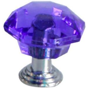 ORAMAI 1 stuk diamantvormige kristal acryl knoppen kast lade pull keukenkast deurknoppen kledingkast handgrepen hardware (Color : Purple)
