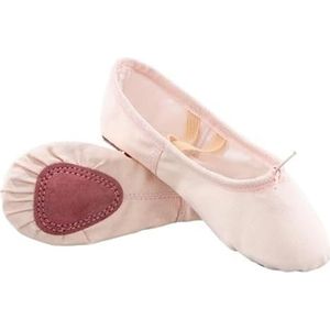 Balletschoenen, Platte canvas balletschoenen, Balletoefeningschoenen met zachte zool, Gymnastiekschoenen for dames, Balletoefening (Color : Beige, Size : 29)