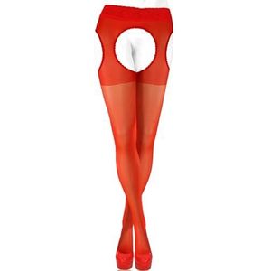Sesto Senso Dames Sexy Jarretelkousen 15 Den Panty Kousenriem Strapkousen met Jarretelgordel Rood 3 Red