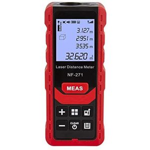 Optische Vezeltester, Afstandsmeter 5 0M 70M Rangefinder Tape Range Finder Meet apparaat Digitale Ruler Test Tool NF-271 Hoge Nauwkeurigheid (Color : NF-271-Black Red, Size : 50m)