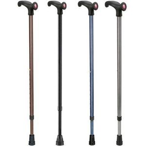 Ossenberg - Anatomische Grip - Lichtgewicht Verstelbare Wandelstok - Blauw - Links