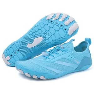 Ultralichte zomerwaterschoenen voor mannen en vrouwen, antislip buitenschoenen, ademende blotevoetensneakers, Blauw, 41 EU
