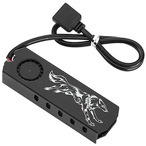 Koeler Systeem, Solid State Drive Radiatorkoeler RGB Light Desktop M2 2280 Aluminium Koellichaam met Ventilator 15 Graden-35 Graden Effectieve Koeling
