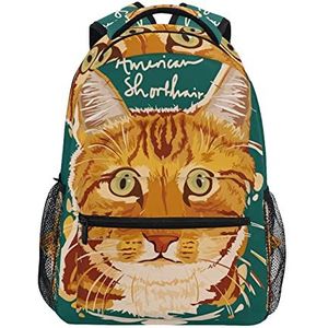 Schattige kleine bruine kat schoolrugzak voor meisjes jongens middelbare school stijlvol ontwerp studententassen boekentassen