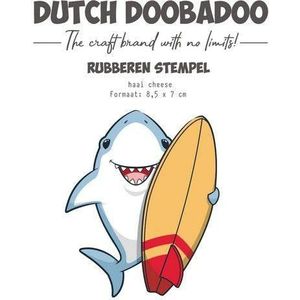 Dutch Doobadoo Rubber stempel Haai cheese 497.004.011 8,5x7cm (05-24)