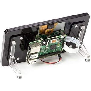 Pibow Touchscreen Frame voor het 7"" Raspberry Pi Touchscreen - Noir