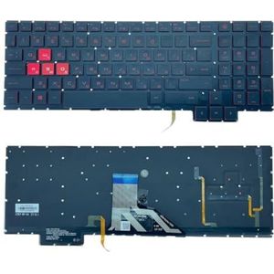 US Russisch RGB-toetsenbord voor HP Omen 15-CE CE000 CE026TX CE005TX CE006TX CE001TX CE002TX met achtergrondverlichting 15,6 inch(RU Backlit Red)