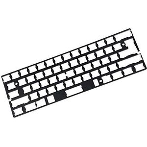 Plaat en stabilisatoren Universele Geanodiseerde Aluminium Positionering Board Plaat Ondersteuning ISO ANSI Voor GH60 PCB 60% Toetsenbord DIY (zwart)