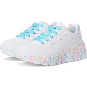 Skechers - Uno Lite - Schoenen - Wit - Textiel - Multicolored Hartafdruk