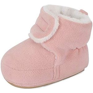 MASOCIO Baby Jongens Meisjes Winter Warme Booties Baby Zachte Zool Laarzen Anti-Slip Booties, roze, 12-18 Months