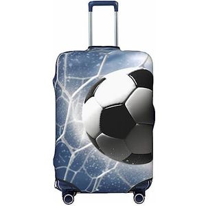 EVANEM Reizen Bagage Cover Dubbelzijdig Koffer Cover Voor Man Vrouw Voetbal Wasbare Koffer Protector Bagage Protector Voor Reizen Volwassen, Zwart, X-Large