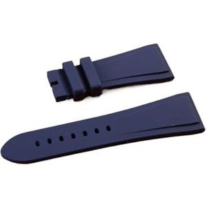INEOUT 30mm Zwart Blauw Grijs Bruin Siliconen Rubber Horlogeband Wath Strap Compatibel Met Bvlgari OCTO 101964 Armband Polsband (Color : Blue Without Buckle, Size : 30mm)