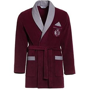 Revise RE-401 korte badjas voor heren, ochtendjas, elegant, warm, Bordeaux rot C1, XXL