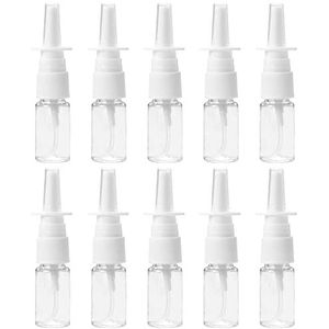 Vesaneae 10 lege hervulbare neussprays, 10 ml, lege neusspray-flessen, navulbare fijne verstuivers, lege mini-plastic flessen voor cosmetische reizen