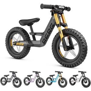 BERG Biky Cross Grey Loopfiets - 12 inch - Met handrem - Lichtgewicht frame van magnesium - 2 tot 5 jaar - Grijs