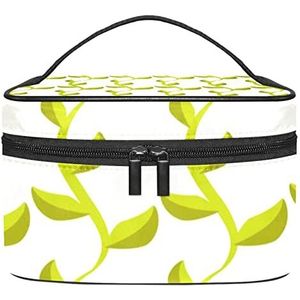 groene cirrus make-up organizer tas, reismake-up tas organizer case draagbare cosmetische tas voor vrouwen en meisjes toiletartikelen, Meerkleurig, 22.5x15x13.8cm/8.9x5.9x5.4in