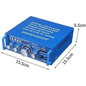 Audioversterker, 80 0W HIFI Bluetooth Power versterker Auto/Home Theater Digitale Power Audio Amplificador for Speaker Treble Bass Control FM USB SD(AV2638 600W)