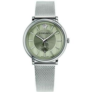 Versace VBQ060017 V-Circle Silver heren horloge 42 mm