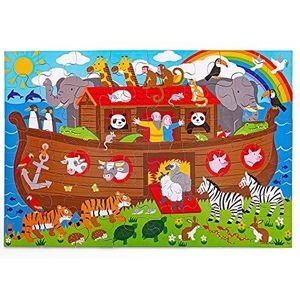 Bigjigs Toys Children's Houten Noah's Ark Floor Jigsaw Puzzle (48 Stuk)