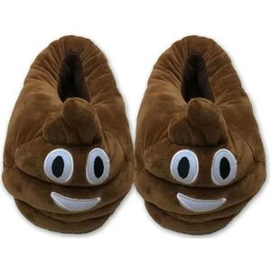 MdybF Slippers Expressie Slippers Leuke Cartoon Pluche Slippers Vrouwen Indoor Warme Katoenen Laarzen Mannen Thuis Slippers Paar Gift Poep Slides, Blauw, EUR 40-45