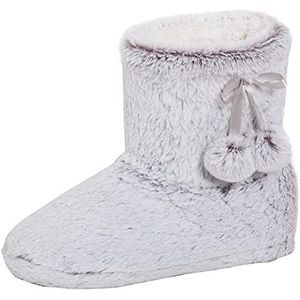 Dames Sloffenlaarzen van Imitatiebont Memory Foam Pluche Grijs L/UK 41-42