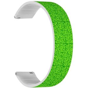 RYANUKA Solo Loop Strap Compatibel met Amazfit Bip 3, Bip 3 Pro, Bip U Pro, Bip, Bip Lite, Bip S, Bip S lite, Bip U (St Patricks Day Green 2) Quick-Release 20 mm rekbare siliconen band band