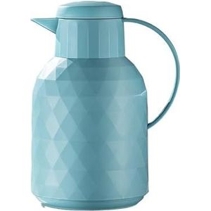 1L dubbelwandige glazen vacuümfles, thuis en op kantoor, geïsoleerde waterkoker, thee en koffie geïsoleerde fles (maat: 1000 ml, kleur: blauw)