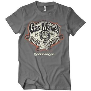 Gas Monkey Garage Officieel gelicenseerd Gas Monkey Garage Spring Coils Heren T-shirt (Donker grijs), Medium
