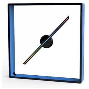Holografische waaier, 45cm 17.7in /50cm 19.68in 3D Fan Hologram Projector Geïntegreerde Machine Wifi Led Sign Holografische Lamp Speler Met Deksel Reclame Display Licht Videoprojector(P42 Blue)