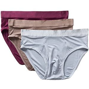 (3-Pack) Heren 100% Mulberry Zijde Ondergoed Low Rise Briefsr Classics Satijn Slips Cool Slipje, T3, XXL