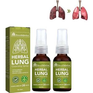 EXQST GFOUK BreathDetox Kruiden Longreinigingsspray Krachtige longondersteuning & Reinigen & Ademen Bevordert de gezondheid van de longen