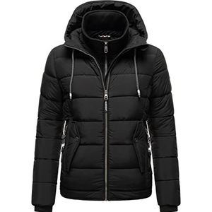 MARIKOO Taisaa Prc warme winterjas voor dames, gewatteerde jas met capuchon, XS-3XL, zwart, M