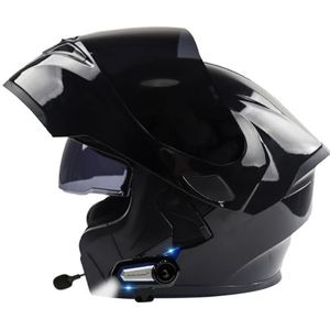 Modulaire Off-Road Bluetooth-Helm Met Lensbasis Met Snelsluiting En EPS-Demping Opklaphelm Met Klikgesp DOT/ECE Goedgekeurd Voor Heren Dames Racen 1,XXL(63-64CM)