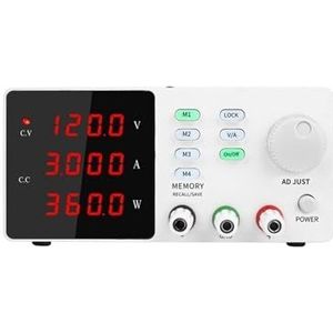Tafelvoeding van laboratoriumkwaliteit, 120V 3A Switching Lab Dc Verstelbare Voeding 4 Digitale Gereglementeerde Usb Diy 5V Ogen Beschermen Laboratorium precisie Bench Bron Eenvoudig in te stellen en