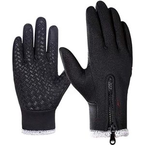 Paardrijhandschoenen Fietshandschoenen Handschoen Hardlopen Ski Dikker Warm Touchscreen Fietshandschoenen Lange Vinger Fietshandschoenen Hardloophandschoenen Sporthandschoenen(Color:A,Size:XL)