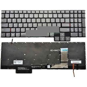 US FR AZERTY Backlit Toetsenbord voor Lenovo voor Legion voor Slim 5 16APH8 82Y9 16IRH8 82YA Laptop, Frans Belgisch RGB NSK-6AB1BC SN3117B01(US Backlit Gray)