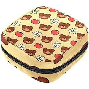 Vrouwen Maandverband Pads Handtas Dames Menstruatie Cup Pouch Meisjes Draagbare Tampon Opbergtas Beer Periode Pouch met Rits
