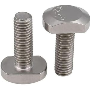 Bout, T-bouten, M5 M6 M8 M10 M12 304 roestvrij staal T-bout T-vormige schroefsleufbouten drukplaatschroef(M10x401pcs)