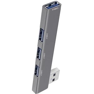 Decorhome USB-hub - 4-poorts USB-extender splitter | USB-uitbreiding van aluminiumlegering voor laptops | High-speed USB 3.0 dockingstation met meerdere interfaces | Compact draagbaar ontwerp voor