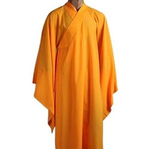 zen monnikspij, Boeddhistische Shaolin monniksmantel in meerdere kleuren, verschillende maten(Yellow,XL)