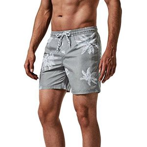 MaaMgic heren zwemshort FAST DRYING boardshort trainingsbroek met mesh voering en verstelbaar trekkoord, Kokosgrijs, M