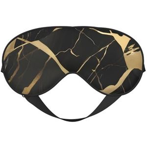 sttung Zwart marmeren textuur gouden print reizen - vriendelijk slaap zacht oogmasker: compacte, lichtgewicht, verstelbare riem