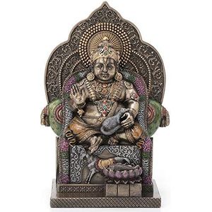 Veronese Design 7.4 Inch Heer Kubera Hindoe God van Rijkdom Kuvera Kuber Kuberan Beschermer van de Wereld Antieke Bronzen Afwerking Standbeeld