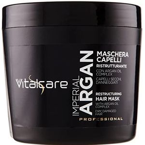 Vitalcare Imperial Argan Herstellend haarmasker voor droog en beschadigd haar, met Argan Oil Complex, regenererend masker, 500 ml